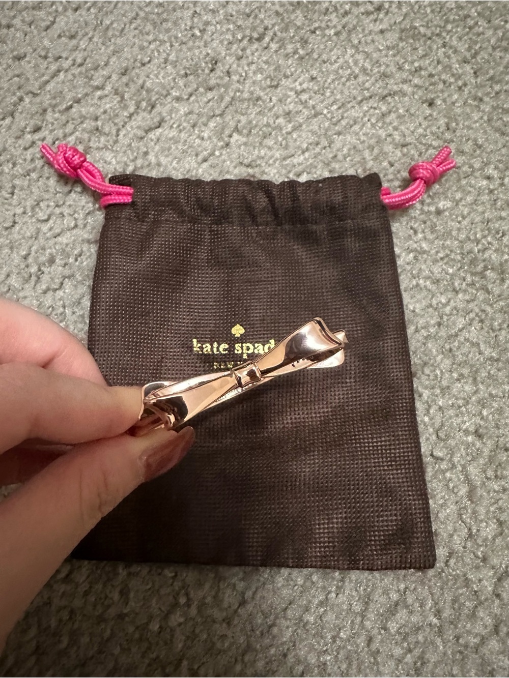 kate spade rose gold-tone bow bracelet